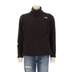 Damska czarna bluza polarowa TNF. Czarne bluzy damskie The North Face, l, bez wzorów, z materiału, eleganckie, bez ramiączek, bez kaptura. Za 170.36 zł.
