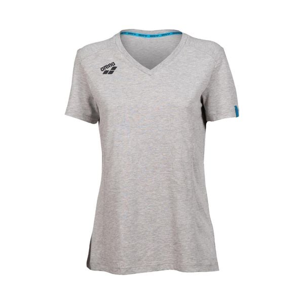 Koszulka damska Arena Team T-Shirt Panel. Szare koszulki sportowe damskie ARENA, xs, bez wzorów, z bawełny, bez ramiączek, do biegania. Za 99.00 zł.