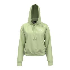 Bluza damska Under Armour Pro Fleece Hoodie. Zielone bluzy damskie Under Armour, m, bez wzorów, sportowe, bez ramiączek, bez kaptura. W wyprzedaży za 255.25 zł.