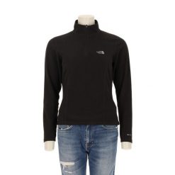 Second life - Damski czarny polarowy sweter TNF - Stan bardzo dobry. Czarne swetry nierozpinane damskie The North Face, bez wzorów, z polaru, sportowe, bez kołnierzyka, bez ramiączek. Za 127.76 zł.