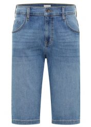 Bermudy ze stretchem. Niebieskie jeansy męskie bonprix, z jeansu, klasyczne. Za 139.99 zł.
