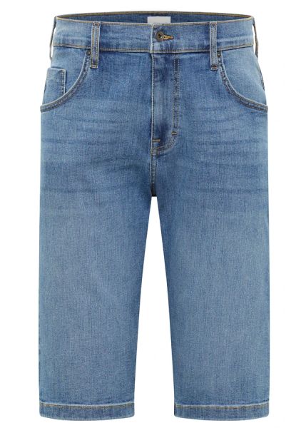 Bermudy ze stretchem. Niebieskie jeansy męskie bonprix, z jeansu, klasyczne. Za 139.99 zł.