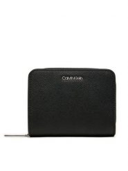 Calvin Klein Portfel Ck Must Md Zip Around_Caviar K60K612831 Czarny. Czarne portfele damskie Calvin Klein, ze skóry. Za 159.99 zł.