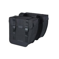 Poliestrowa wodoodporna torba rowerowa z elementami odblaskowymi tour xl Basil. Czarne torby na laptopa damskie BASIL, bez wzorów, z materiału. Za 289.99 zł.