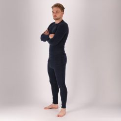 Męskie spodnie/koszula termoaktywna - Premium - Komplet. Niebieskie bokserki męskie Xtreme, m, bez wzorów, z materiału, sportowe, bez kołnierzyka, bez ramiączek. Za 440.79 zł.
