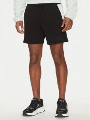 EA7 Emporio Armani Szorty materiałowe 7M000269 AF12451 UC001 Czarny Regular Fit. Czarne szorty męskie EA7 Emporio Armani, bez wzorów, z bawełny. Za 219.99 zł.
