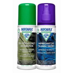 Zestaw do czyszczenia i impregnacji obuwia z tkanin i skóry Nikwax 2 x 125 ml. Buty zimowe męskie Nikwax, bez wzorów, ze skóry, bez obcasa, bez zapięcia. Za 32.99 zł.