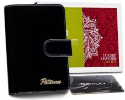 Lakierowany portfel skórzany Peterson PTN BC-602-0714 czarny. Czarne portfele damskie Peterson, z lakierowanej skóry. Za 111.99 zł.