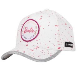 Czapka z daszkiem Capslab Barbie Logo White/Pink - CL/BA1/2/CB/BAR2. Białe czapki damskie CapsLab, bez wzorów, sportowe. Za 109.00 zł.