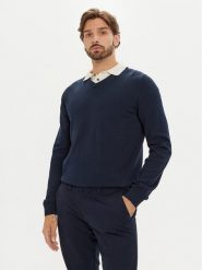 S.Oliver Sweter 2143174 Granatowy Regular Fit. Niebieskie swetry męskie S.Oliver, m, bez wzorów, z bawełny, bez kołnierzyka, bez ramiączek. Za 179.99 zł.