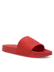 Kappa Klapki 36148NW A1J-W Czerwony. Czerwone klapki damskie Kappa, bez wzorów, z gumy, bez obcasa, bez zapięcia. Za 79.99 zł.