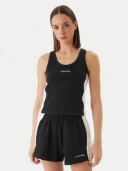 Calvin Klein Swimwear Top LV00Q61152 Czarny Slim Fit. Czarne topy damskie Calvin Klein Swimwear, xl, bez wzorów, z bawełny, bez kołnierzyka, bez ramiączek. Za 113.99 zł.