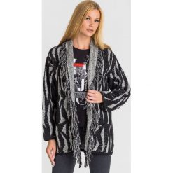 KARDIGAN LIU JO. Czarne kardigany damskie Liu Jo, l, z aplikacjami, z dzianiny, bez kołnierzyka. Za 1,299.00 zł.