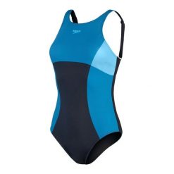 Strój Kąpielowy Speedo Shaping Enlace Printed – Czarno-Niebieski – Rozmiar 36. Niebieskie stroje kąpielowe damskie Speedo, xs, bez wzorów. Za 969.56 zł.