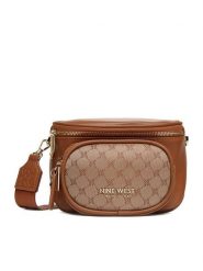 Nine West Torebka CEO-OLIVIA-O24294 Brązowy. Brązowe listonoszki damskie Nine West, bez wzorów, z materiału, bez dodatków. Za 199.99 zł.