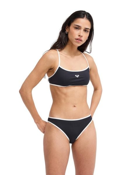 Dół bikini damski THE RETRO ESSENTIALS. Szare stroje kąpielowe damskie Roxy, l, bez wzorów, z elastanu. Za 149.99 zł.