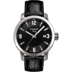PROMOCJA ZEGAREK TISSOT T-SPORT T055.410.16.057.00. Czarne zegarki damskie TISSOT, bez wzorów, ze stali. W wyprzedaży za 1,205.60 zł.