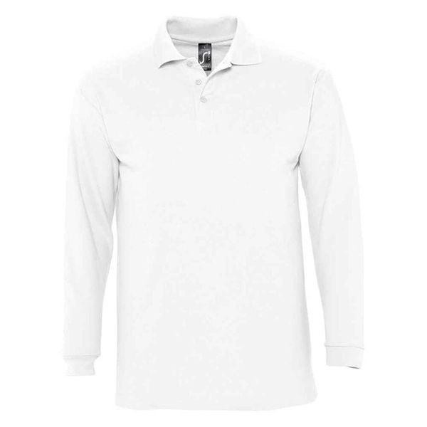 Koszulka Polo Z Długim Rękawem Dla Dorosłych Unisex Winter II. Białe bluzki damskie SOL'S, s, bez wzorów, casualowe, bez kołnierzyka, bez ramiączek. Za 109.99 zł.