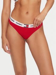 Tommy Hilfiger Figi klasyczne UW0UW05617 Czerwony. Czerwone majtki damskie Tommy Hilfiger, z bawełny. Za 59.99 zł.