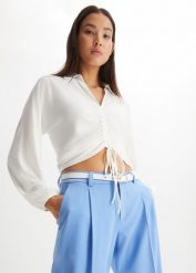Komplet pasków (3 sztuki). Czerwone paski damskie bonprix, bez wzorów, ze skóry. Za 38.97 zł.