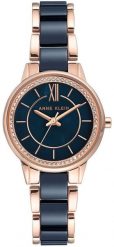 Zegarek damski Anne Klein AK-3344NVRG niebieski. Niebieskie zegarki damskie Anne Klein. Za 615.00 zł.