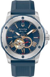 Zegarek Bulova Męski niebieska tarcza 44 mm (98A282). Niebieskie zegarki męskie Bulova, bez wzorów. Za 1,646.99 zł.