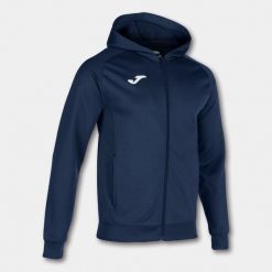 Kurtka Joma Chaqueta Capucha Menfis. Brązowe kurtki męskie Joma, bez wzorów, z polaru, sportowe, z kapturem. Za 282.00 zł.