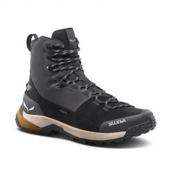 Buty trekkingowe męskie Salewa Mid Powertex. Szare buty zimowe męskie Salewa, bez wzorów, z materiału, za kostkę, bez obcasa, bez zapięcia. Za 1,005.00 zł.
