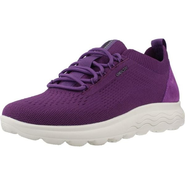 Tenisówki Geox Model D Spherica A Kolor Fioletowy. Fioletowe trampki i tenisówki damskie Geox, bez wzorów, ze skóry, bez zapięcia. Za 408.99 zł.
