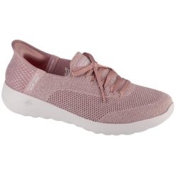 Buty sportowe Sneakersy damskie, Slip-Ins: Go Walk Joy - Abby. Czarne obuwie sportowe damskie Skechers, bez wzorów, bez zapięcia, trekkingowe. Za 279.99 zł.