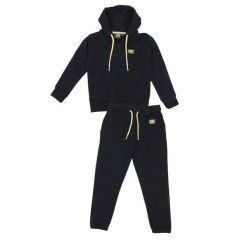 Bluza z bawełna z kaptur na co dzień na siłownię. Czarne bluzy damskie LEONE 1947 APPAREL, l, bez wzorów, z bawełny, sportowe, bez ramiączek, bez kaptura. Za 162.09 zł.