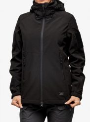 Kurtka softshell damska Helikon-Tex Gunfighter Woman's Jacket. Czarne kurtki sportowe damskie HELIKON-TEX, s, bez wzorów, z materiału, bez ramiączek, bez kaptura, trekkingowe. Za 439.99 zł.