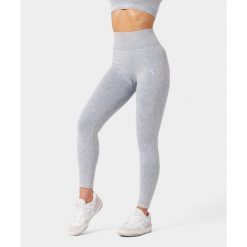 Legginsy Bezszwowe sportowe dla kobiet Carpatree Yasmine z wysokim stanem. Niebieskie legginsy damskie Carpatree, bez wzorów, bez zapięcia, na fitness i siłownię. Za 214.99 zł.