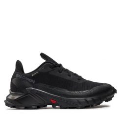 Buty do biegania Salomon. Czarne obuwie sportowe damskie Salomon, bez wzorów, z gore-texu, bez zapięcia, do biegania, gore-tex. Za 399.99 zł.