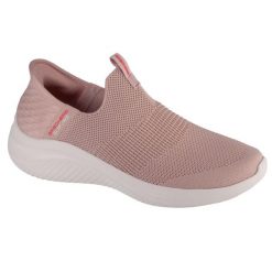 Buty sportowe Sneakersy damskie, Slip-Ins: Ultra Flex 3.0 - Cozy Streak. Czerwone obuwie sportowe damskie Skechers, bez wzorów, bez zapięcia, trekkingowe. Za 379.99 zł.
