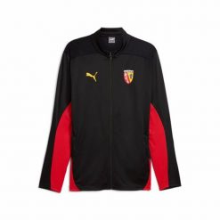 Kurtka treningowa RC Lens 2024/25. Czarne kurtki męskie Puma, l, bez wzorów, ze lnu, eleganckie, bez kaptura. Za 262.15 zł.