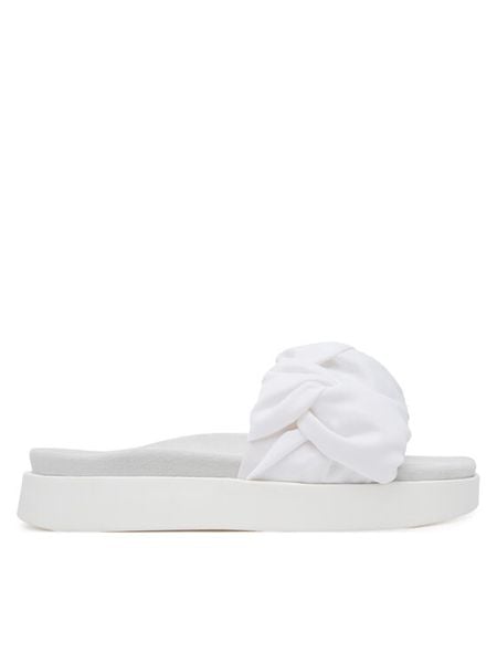 Inuikii Klapki Fjord Flower 70104-126 Biały. Białe klapki damskie Inuikii, bez wzorów, z materiału, bez obcasa, bez zapięcia. Za 1,009.00 zł.