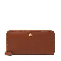 Portfel LAUREN RALPH LAUREN. Brązowe portfele damskie Lauren Ralph Lauren. Za 669.99 zł.