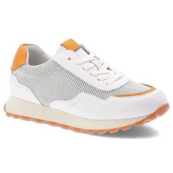 Białe Sneakersy Cambell Sportowe Obuwie Damskie. Białe obuwie sportowe damskie Cambell, na wiosnę, bez wzorów, z materiału, bez zapięcia, do biegania. Za 269.00 zł.