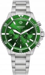 Zegarek Giewont Zegarek Męski Chronograph Sapphire Srebrno Zielony GW3970-B8. Niebieskie zegarki męskie Giewont, bez wzorów. Za 221.61 zł.