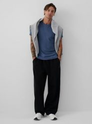 4F T-shirt slim gładki męski - denim XL. T-shirty męskie 4F, m, bez wzorów, z denimu, bez kołnierzyka, bez ramiączek. Za 69.99 zł.