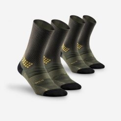 Skarpety turystyczne Quechua Hike 900 długie x2. Brązowe skarpetki damskie QUECHUA, bez wzorów, z elastanu. Za 109.99 zł.