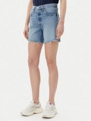 Levi's® Szorty jeansowe A9296-0001 Niebieski Regular Fit. Niebieskie szorty damskie bez wzorów, z bawełny. Za 199.99 zł.