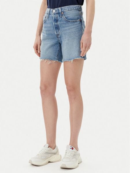 Levi's® Szorty jeansowe A9296-0001 Niebieski Regular Fit. Niebieskie szorty damskie bez wzorów, z bawełny. Za 319.99 zł.