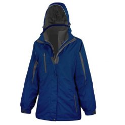 Kurtka Damska Journey 3 W 1. Czarne kurtki sportowe damskie RESULT, bez wzorów, bez ramiączek, bez kaptura, trekkingowe. Za 436.99 zł.