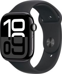 Smartwatch Apple Watch 10 GPS 46mm Jet Black Alu S/M Czarny (MWWP3QC/A). Czarne zegarki smartwatch Apple, bez wzorów. Za 3,514.44 zł.