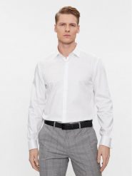 Hugo Koszula Kennew 50508549 Biały Slim Fit. Białe koszule męskie Hugo, m, bez wzorów, z bawełny, biznesowe, bez kołnierzyka, bez ramiączek. Za 499.99 zł.