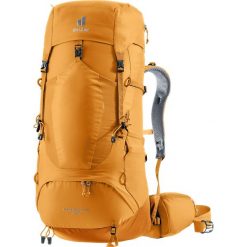 Plecak trekkingowy Deuter Aircontact Lite 40 + 10 - amber/maple. Brązowe plecaki damskie Deuter, bez wzorów, sportowe. Za 797.99 zł.