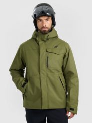 4F Kurtka narciarska membrana 10000 męska - khaki XL. Brązowe kurtki sportowe męskie 4F, na zimę, m, bez wzorów, z materiału, bez kaptura, narciarskie. Za 699.99 zł.