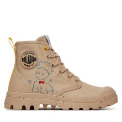 Trapery Palladium. Brązowe trapery damskie Palladium, bez zapięcia. Za 399.99 zł.